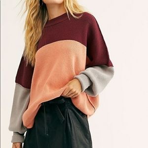 Free People Easy Street colorblock sweater